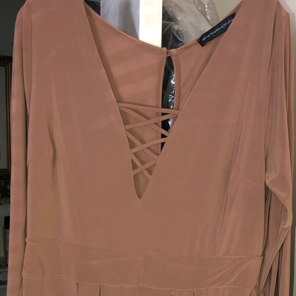 Harem style tan romper